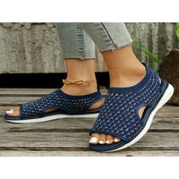 Zodanni žene sandale mreže sportske planinarske sandale Peep toe hodajuće cipele plave 11
