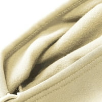 Symoidni ženski bluze - modni casual tiskani bluza s dugim rukavima džepni pulover duksevi bež xxl