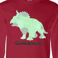 Inktastični babsaurus triceratops u majici zelene dugih rukava