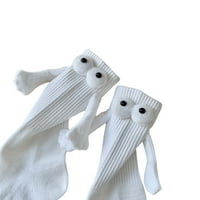 Eyicmarn Par Usklađivanje čarapa Cartoon Magnetic Holding Hands Socks Slatke elastične novne čarape