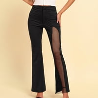 Ženska modna tanka mrežica za učvršćivanje visoke struk Hip vrećica Micro Povucite casual pantalone
