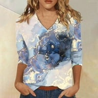Košulje za žene za žene Slatke grafičke majice za grafike Cute Leasluge plus veličina Basic Gumb Tops