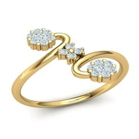 Originalni 2Ct okrugli rez dijamantski zamišljen za zauvijek američke ženske ljupke prstena za brisanje