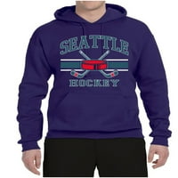 Divlji Bobby Grad Seattle Hockey Fantasy Fan Sports Unise Dukserice, Ljubičasta, velika