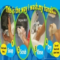 Poster za pranje ručnih pranja ABC Laminirani poster - 24x8.5