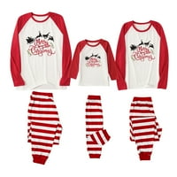 Božićne pidžame Porodični setovi Striped Božić PJS Xmas Sleep Rubnjake za odmor Loungeweb Set za odrasla djeca