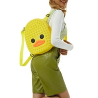 Nokiwiqis patka za djecu ruksak za djecu, gurajte mjehuriće igračka, vodootporan za putovanja, ružičasto žuto zeleno žuto