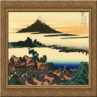 Zora na ISAWI u provinciji Kai Gold Ornate Wood Fram Canvas Art by Katsushika Hokusai
