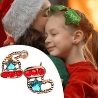 Bacc dodaci Žene Božićne naušnice Santa Bell Snowflake Sleight Božićne naušnice Slatke Xmas Teme Stud