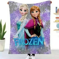 Smrznuti Elsa pamučne deke za krevet - topla pokrivači za sve sezone, mekane lagane ćebad, g