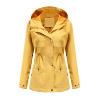 WHLBF Plus Veličina ženske kapute, ženska jakna od pune kiše na otvorenom jakne Vodootporni kapuljač
