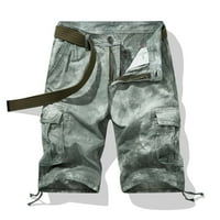 Lulshou Muške kratke hlače Muškarci Ležerni gumb sa čvrstim zatvaračem Multi-džepni krošači tereta