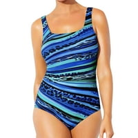B91XZ Jedno kupaće kostim za žene Plus veličina Push up podstavljeni bikini kupaći kostimi kupaći kostimi Sportski plićak kupaći kostimi plavi bikini plavi, 5xl