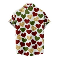 Muška majica za rezanje zaljubljenih za Valentinovo plus veličina majica dolje košulje za kuglanje Ležerne