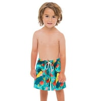 Zuwimk Toddler Swim trunks, baby Boys Boxer kratki kupaći trup kupaći kostimi ukrasi Stripe Green, 7-