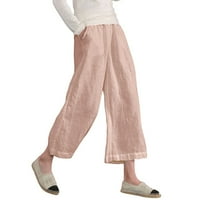 Plus veličine Hlače za žene široke pantalone za noge Yoga Capris Culottes sa džepovima Tummy Loarov