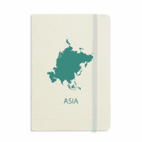 Asia Continent Outline Outline Karta Notebook Službeni tkaninski tkanini Classic dnevnik časopisa