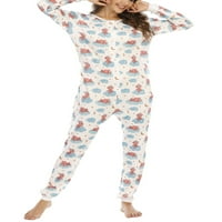 Žene pidžamas Jumpsuit Onesie pidžama za žene Termalni donji rublje dugih rukava za odrasle jedno tijelo