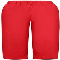 Dabuliu ženske hlače elastične struke Flowy posteljina kapri hlače za žene casual ljetni baggy petite solid color capris