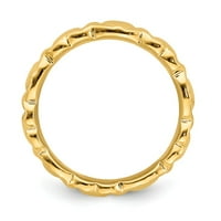 Sterling srebrna slaganja zlata pozlaćena prstena za vječnost vedra 10