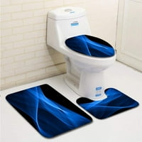 Sažetak vitalnost udara dim photo kupaonica Rugs set za kupatilo kontura val i toaletni poklopac poklopca