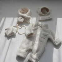 Kombinezone za bebe Zimska toplo debela punog pamučnog pamučnog dugih rukava za bebe slatka odjeća
