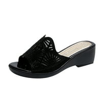 ZTTD Ljetne ženske cipele klinove debele dne papuče Mrežne reznućene majke 'Sandale za žene