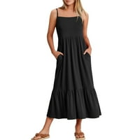 Deal za prodaju Pamučne haljine za žene Ležerne prilike letnje Žene haljine svijetla plava haljina za