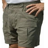 Groanlook muns ljetne kratke hlače elastična struka batova za plažu kratke hlače muškarci casual beachwebrowebrowled gumb Mini pantalone vojska zelena 2xl