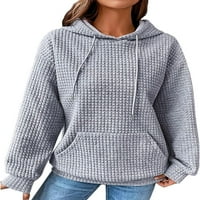 Jesenske prevelike dukseve za žene dukseve vježbanje s kapuljačom pulover vrhova džemperi