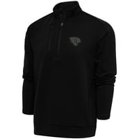 Muška antigua Black Jacksonville Jaguars Tonal Logo Big & Villa Generation Quarter-Zip Pulover Top