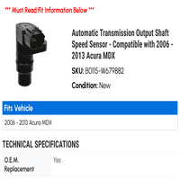 Automatski senzor brzine osovine za prijenos - kompatibilan sa - Acura MD 2012