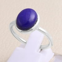 Zemlja dragulje Nakit Lapis Lazuli Ringling Sterling Silver Ring Cutling Prstenje Lapis Gemstone Prsten