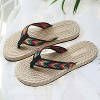 Zpanxa papuče za žene Ljeto Žene Seaside imitacije slamke Flip flops Fashion Flat plaža Flip flops Flip