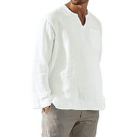 Muška majica Ljeto Ležerne prilike Henley s dugim rukavima na plaži Majica