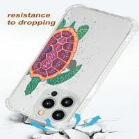 Cool Sea Turtle Clear futrola za iPhone pro max, estetsku umjetničku dizajn za muškarce, jedinstveni