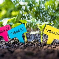 Višebojne T-tipovne etikete za postrojenje za biljku Plastični vodootporni vrtni znakovi jaslice za vanjske vrtne sadnice sjemenke cvijeće povrće sa gelom