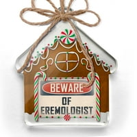 Ornament tiskani jedno oboren pazite na eremologa vintage smiješnog potpisa Christmas Neonblond