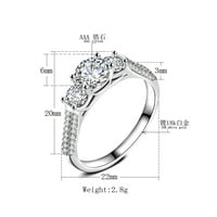 Zapanjujuća pjenušava princeza CELW MOISSANITE angažman prsten ženski nakit Vjenčani poklon za Valentinovo
