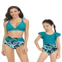 Voguele Majka i kćer plivajući bikini set dva porodica podudarajuće kupaće kostime bez rukava bez rukava