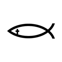 Christian Isus riba naljepnica naljepnica naljepnica - samoljepljivi vinil - otporan na vremenske uvjete