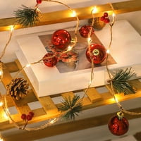 Vanjski mini LED svjetla Baterija Božićni mini svjetla unutarnji brojevi ukrasni žica za svjetla LED LED kuglična svjetiljka žica crvena voćna bakrena svjetiljka za božićnu scenu