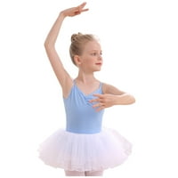 Girls Girls Ballet Leotards sa suknjom Klasična ples kratkih rukava Gymnastic Ballerina Outfit haljina