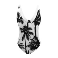 Puawkoer žene printila plivanja Monokini kupaći odijela V kupaći kupaći kostimi kupaći kostimi ruffle
