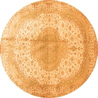 Ahgly Company u zatvorenom okrugli medaljon narančasti tradicionalni prostirci područja, 8 'krug