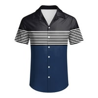 Muškarci Ležerne prilike kratkih rukava Summer Shortwn vrat 3D Štampane košulje Modne gornje bluze Majice