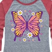 Instant poruka - Mandala Butterfly - Ženska grafička majica Raglan
