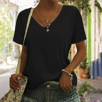 Uorcsa Polo Ralph Lauren Solid Color V izrez Popularni odmor Ljeto kratki rukav casual ženske majice