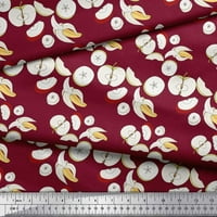 Soimoi Crvena baršunasta tkanina banana i svježe dekor tkanine Široko dvorište