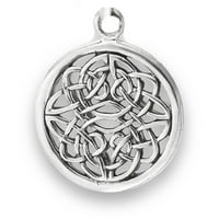 Sterling Silver 16 BO lančani okrugli kružni otvoren Tkanje neprestanim ogrlica od keltskog čvora
